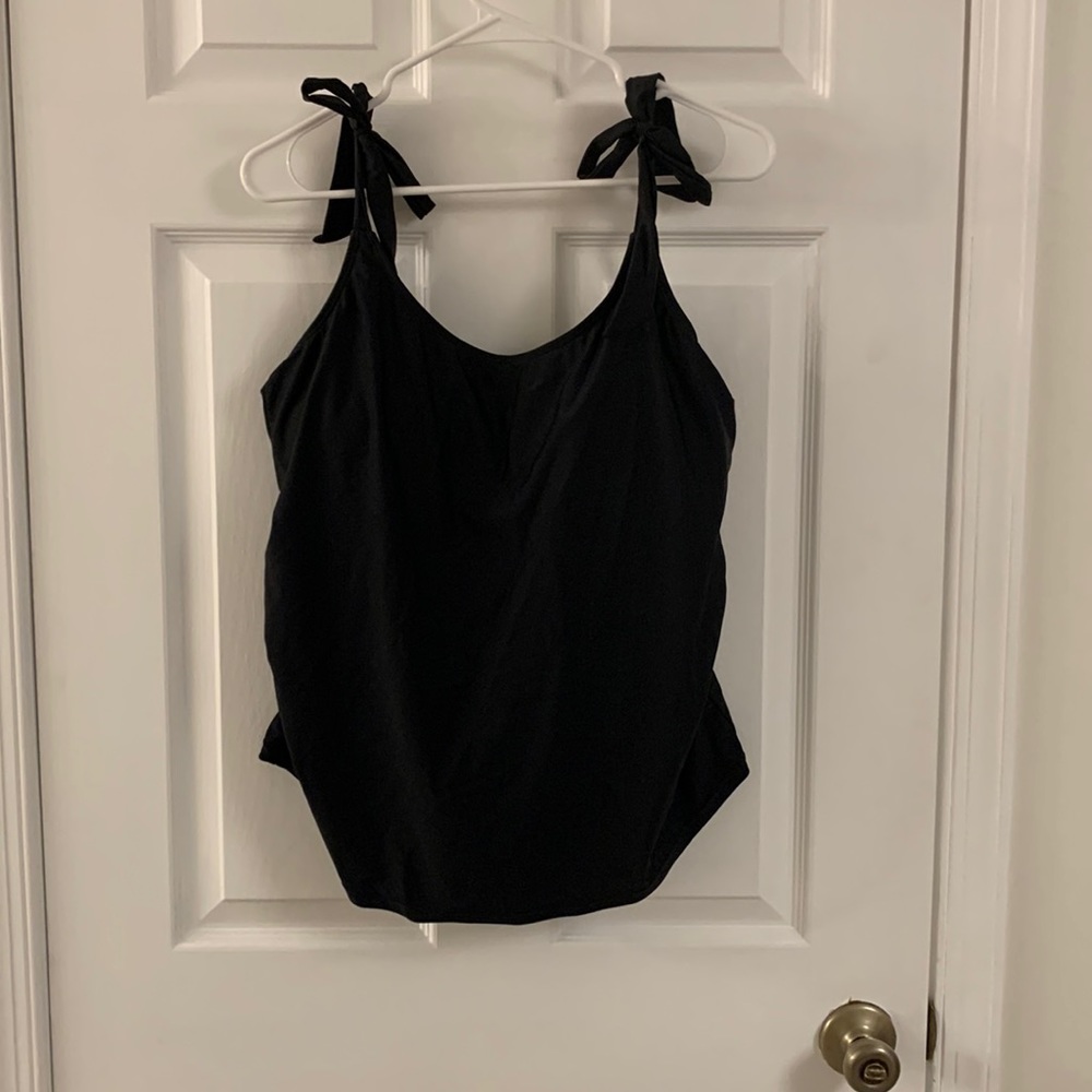 Black swim top.